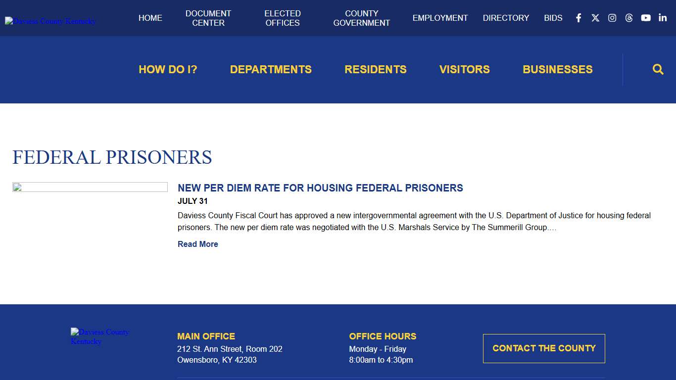 Federal Prisoners Archives - Daviess County Kentucky