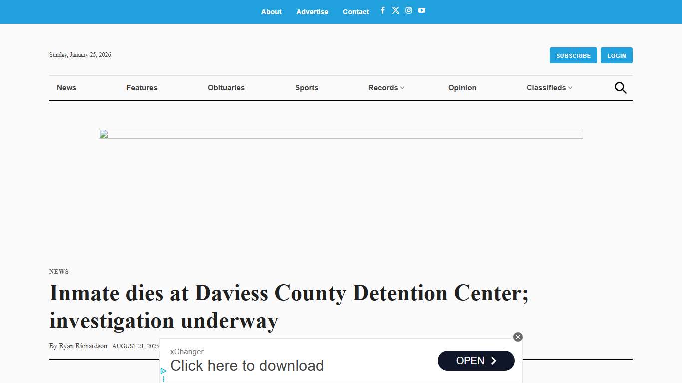 Inmate dies at Daviess County Detention Center; investigation underway - The Owensboro Times